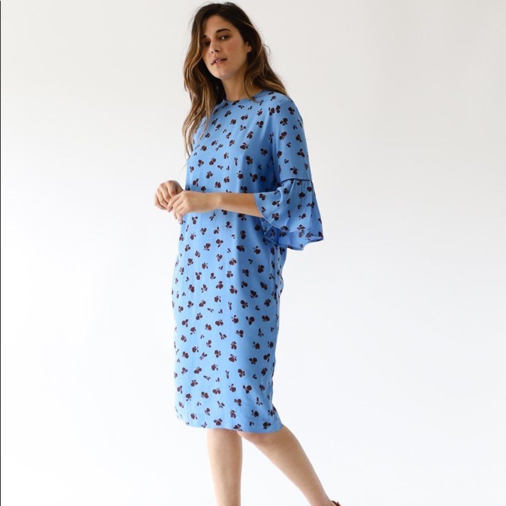 Ganni printed shift dress